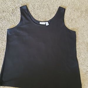 Chico's Microfiber Stretch Tank Black Sz 3 16